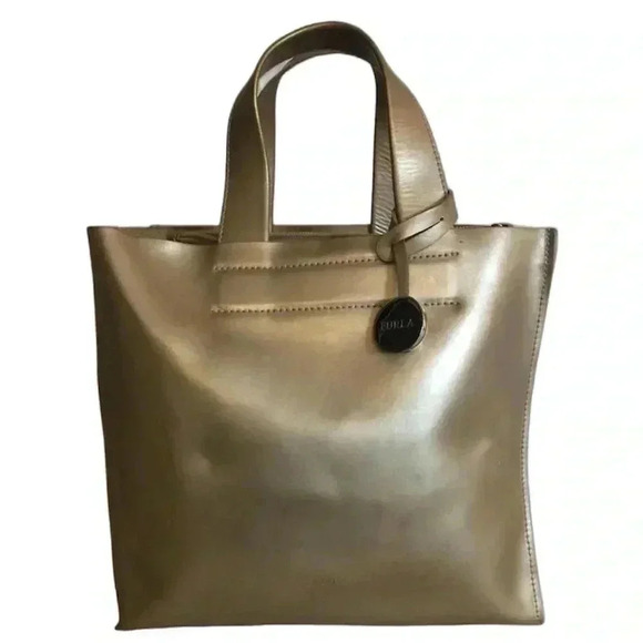 FURLA Metallic/Tan Bag - Picture 3 of 8